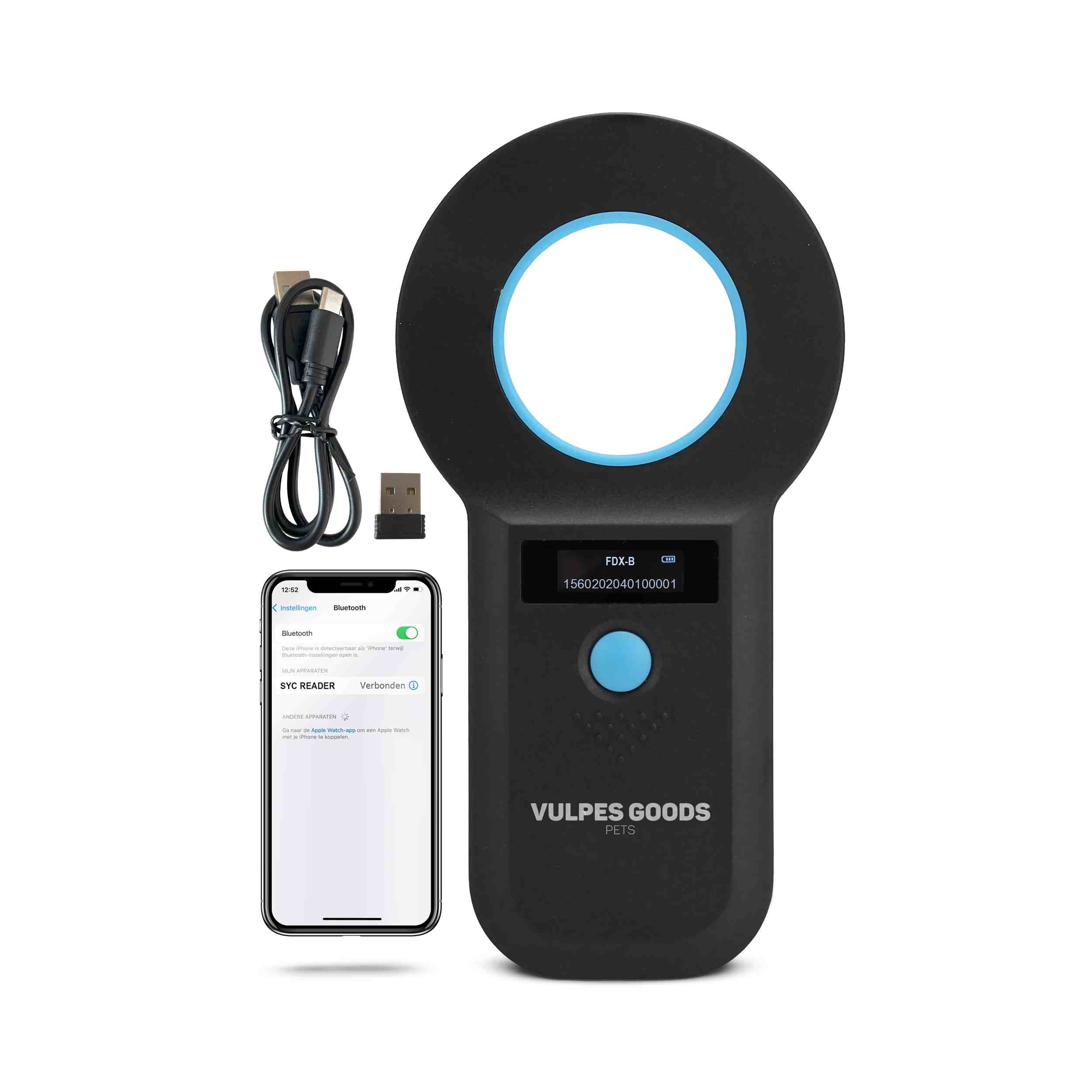 Vulpes Goods® Chipreader PRO - Zwart - Chipreaders