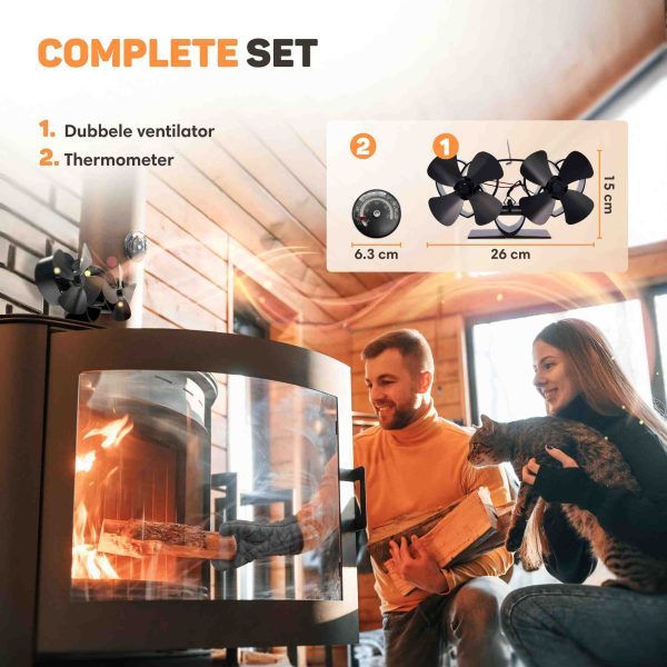 Kachelventilator voor Houtkachel – Dubbel 9