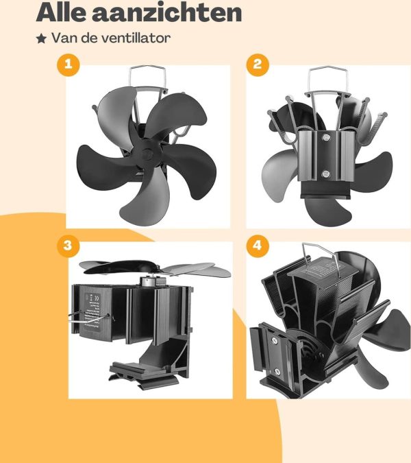ThermoBreeze | Kachelventilator zonder elektriciteit Stille werking, w