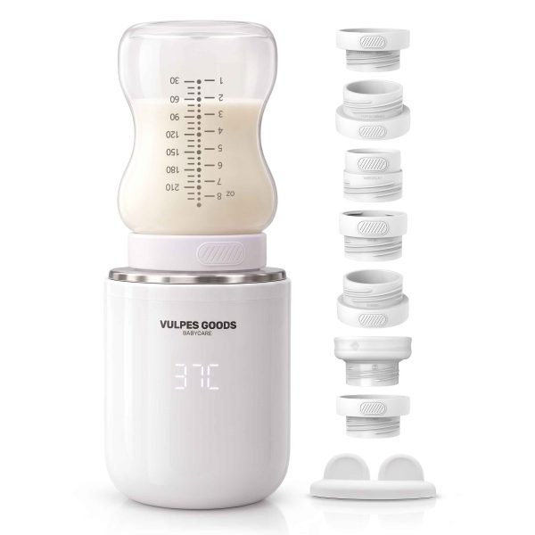Flessenwarmer Wit - Nieuwe voorfoto met 7 adapters