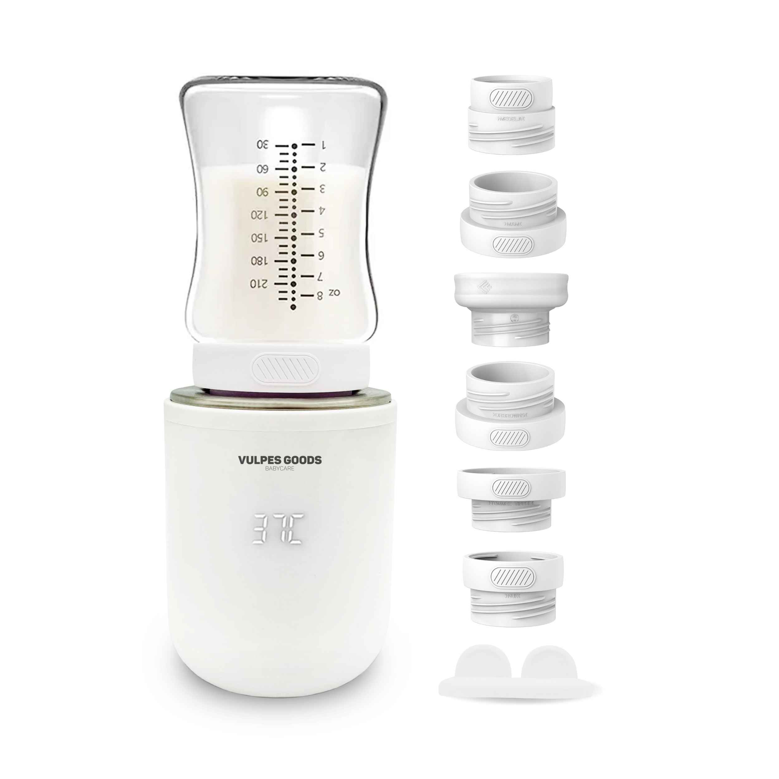 Vulpes Goods Draagbare Baby Flessenwarmer PRO MAX - Wit