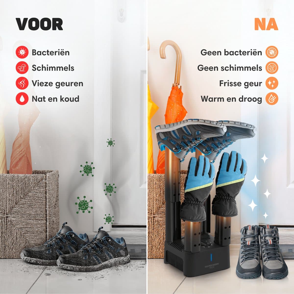 Elektrische Schoenendroger voor 2 paar - Snel Drogen en Hygiënisch