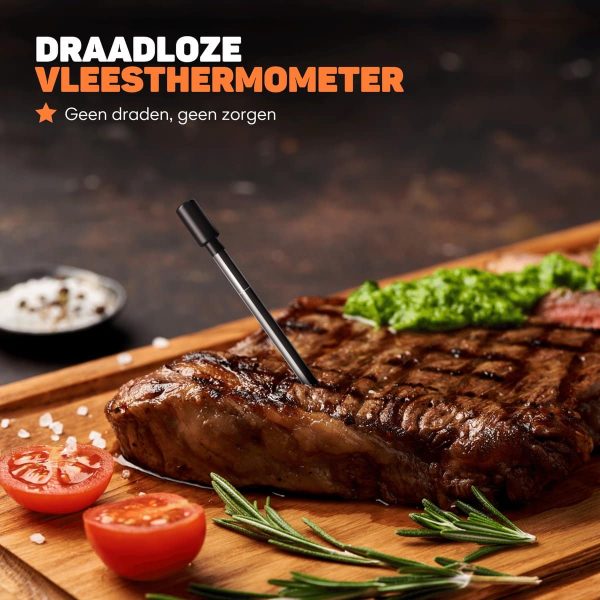 Draadloze Smart Vleesthermometer 100 m Bluetooth Grill