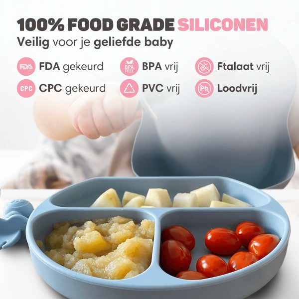 Siliconen Babyservies Set4